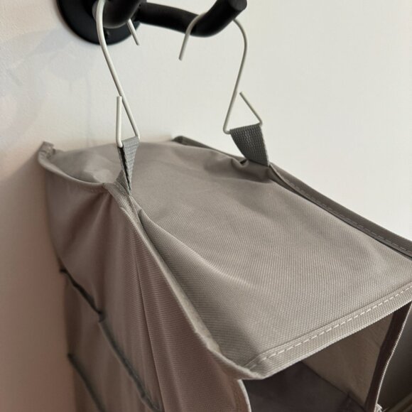 The Container Store 10-Compartment Hanging Closet Organizer Grey - Picture 5 of 9